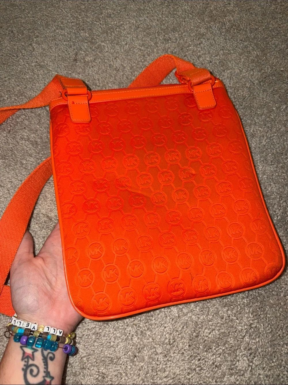 Michael Kors Bright Orange Crossbody Messenger